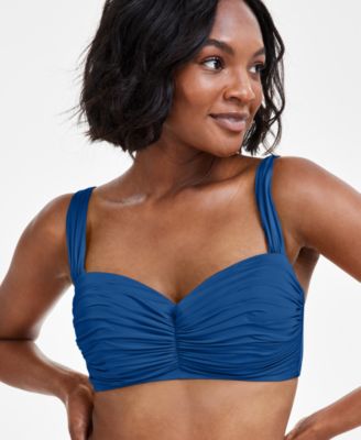 Bleu Rod Beattie Shirred Underwire D Cup Bikini Top Macy s