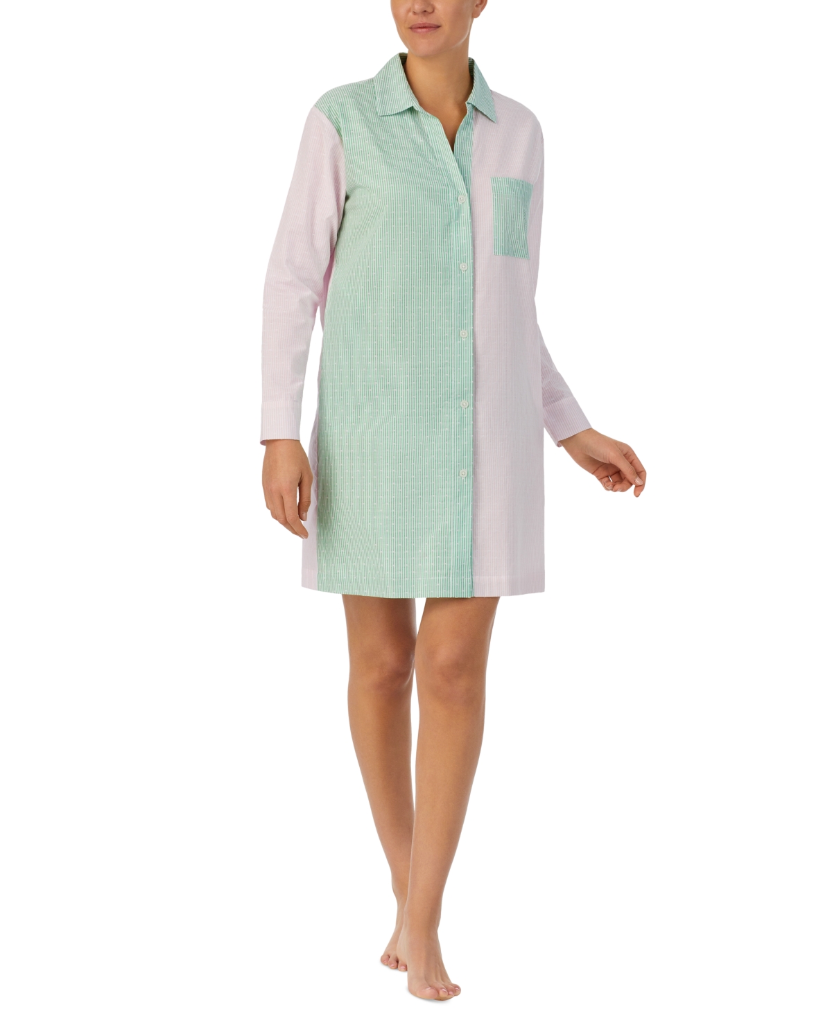 Sanctuary Women's Cotton Colorblocked Boyfriend Sleep Shirt