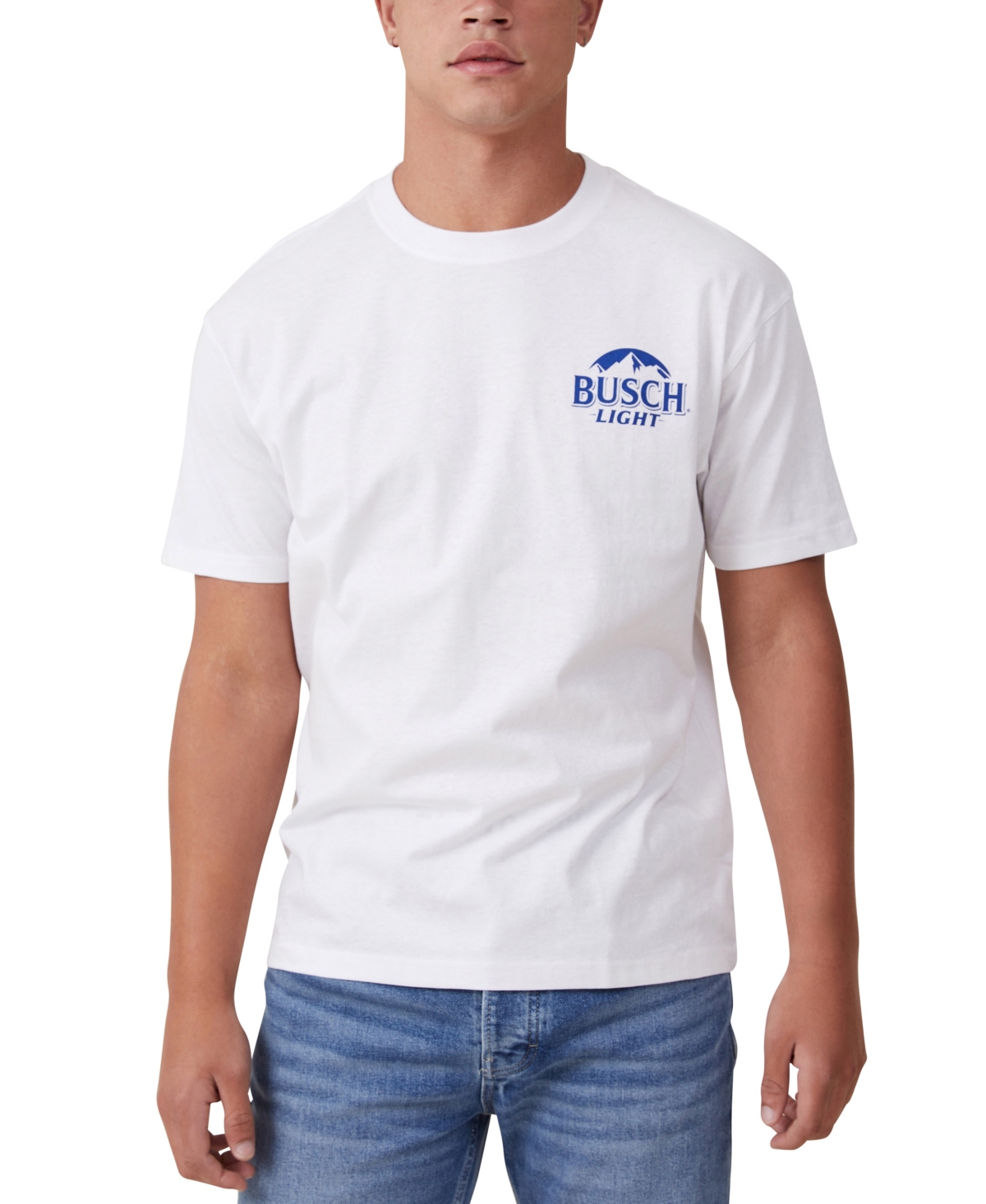 Men's Busch Light Loose Fit T-Shirt - White