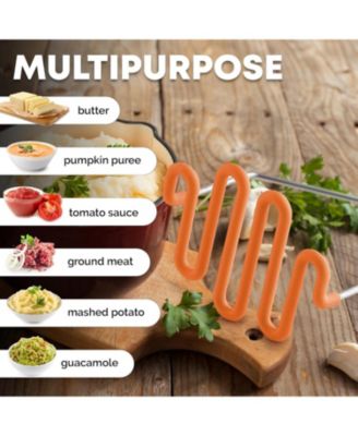 Non-Scratch Potato Masher Kitchen Tool - Durable Stainless Steel Mashed Potatoes Masher