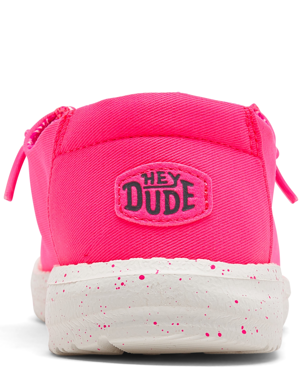 Shop Hey Dude Little Girls' Wendy Canvas Casual Moccasin Sneakers From Finish Line In Pink