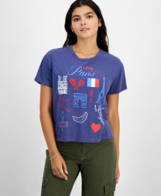 Grayson Threads, The Label - Juniors' Paris Symbols Graphic-Print Tee