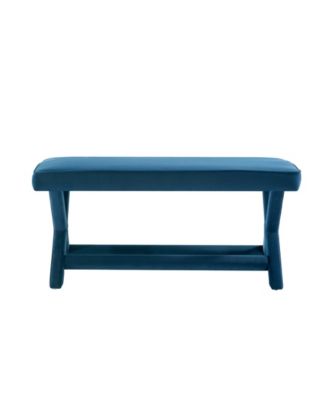 Abigail 42.12" Velvet Upholstered Double Ottoman Bench