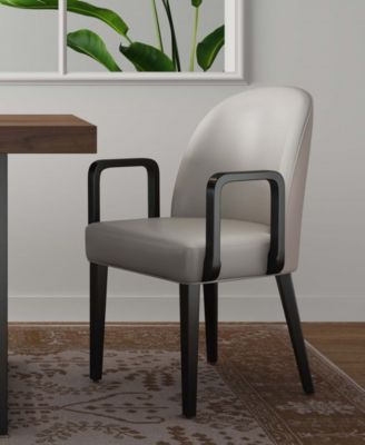 Hillman Leatherette and Velvet Upholstered Dining Armchair