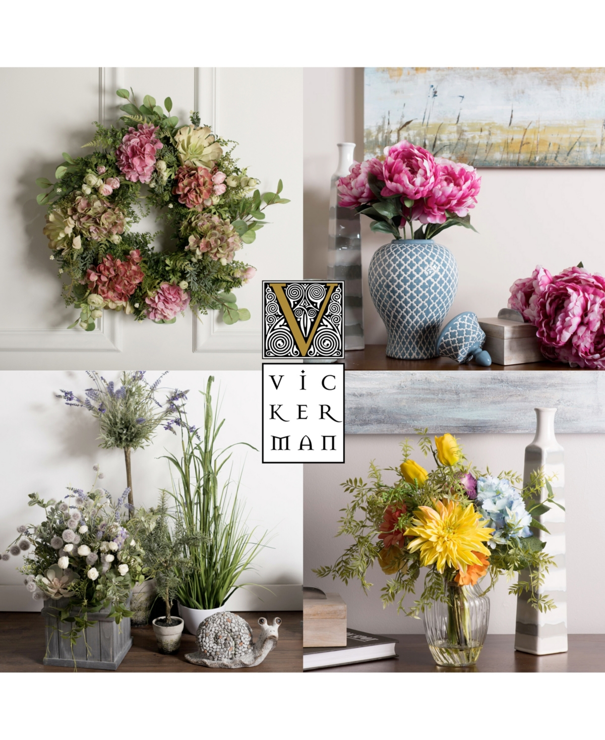 Vickerman 8" Artificial Light Pink And Purple Hydrangea. In Light Pink