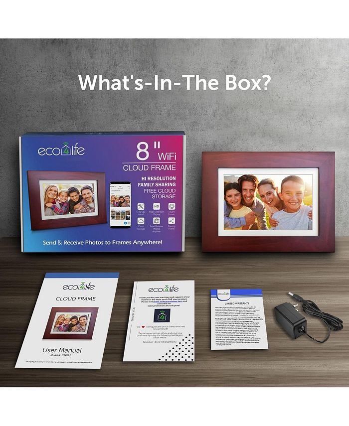 Eco4Life 8" WiFi Cloud Photo Frame Macy's