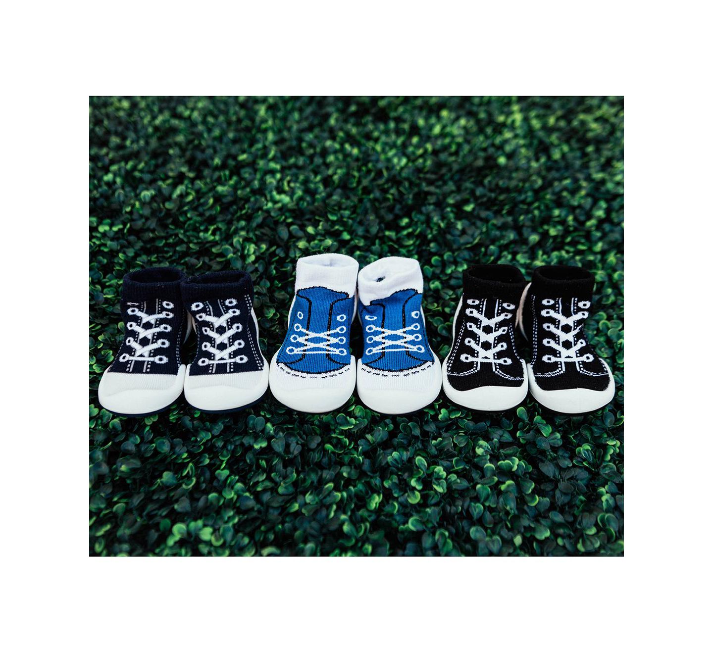 Детские кроссовки Komuello Infant Girl Boy First Walk Sock Shoes Sneakers - Black — фото 7