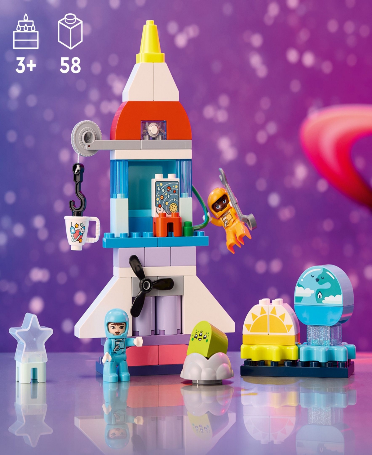 Lego Duplo 3 In 1 Space Shuttle Adventure Toy, Kids Role Playing Toy 10422 In No Color