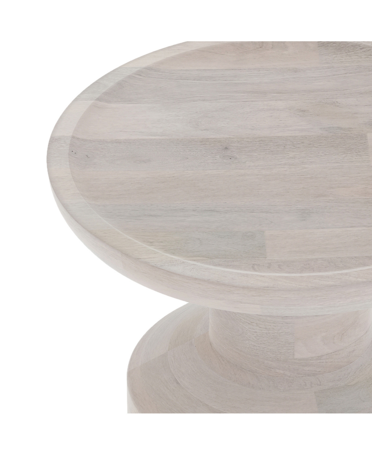 Shop Simpli Home Haynes Solid Mango Wood Wooden Accent Table In White Wash