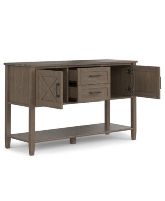Ela Solid Wood Console Table in Smoky Brown