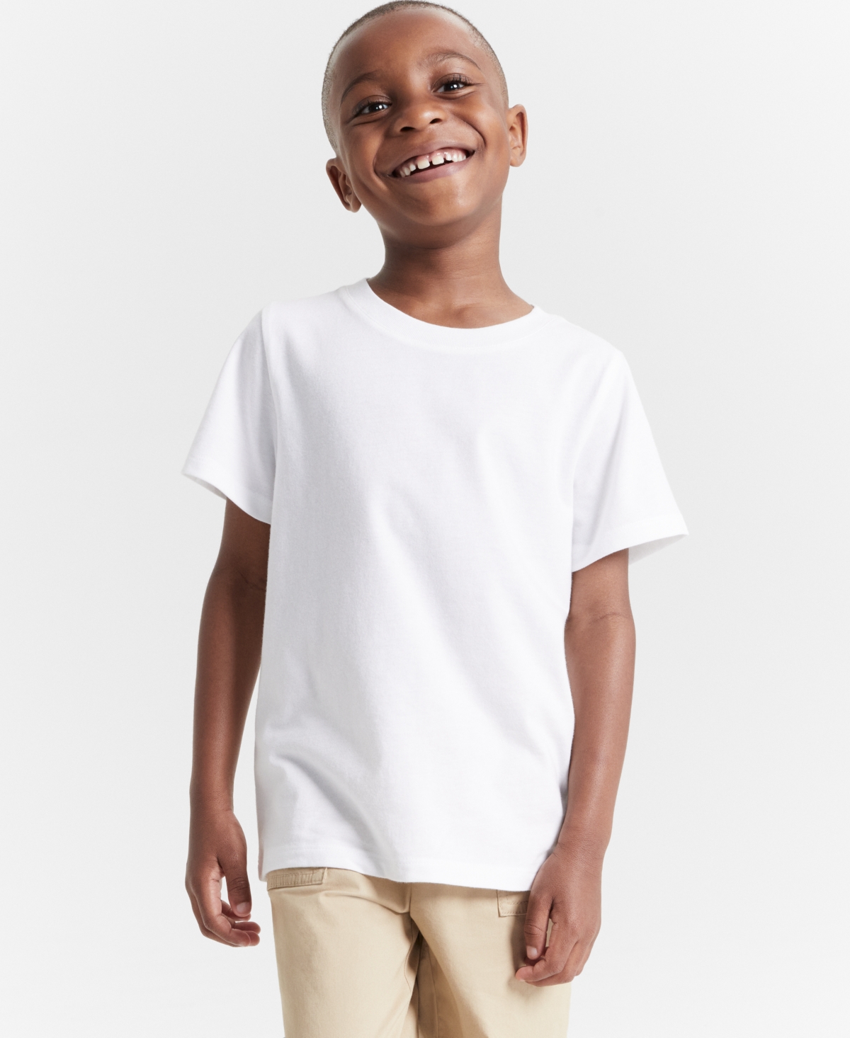 Epic Threads Little And Big Boys Solid T-shirt, Created For Macy's In Bright White