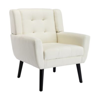 Ergonomic Linen Accent Chair for Home