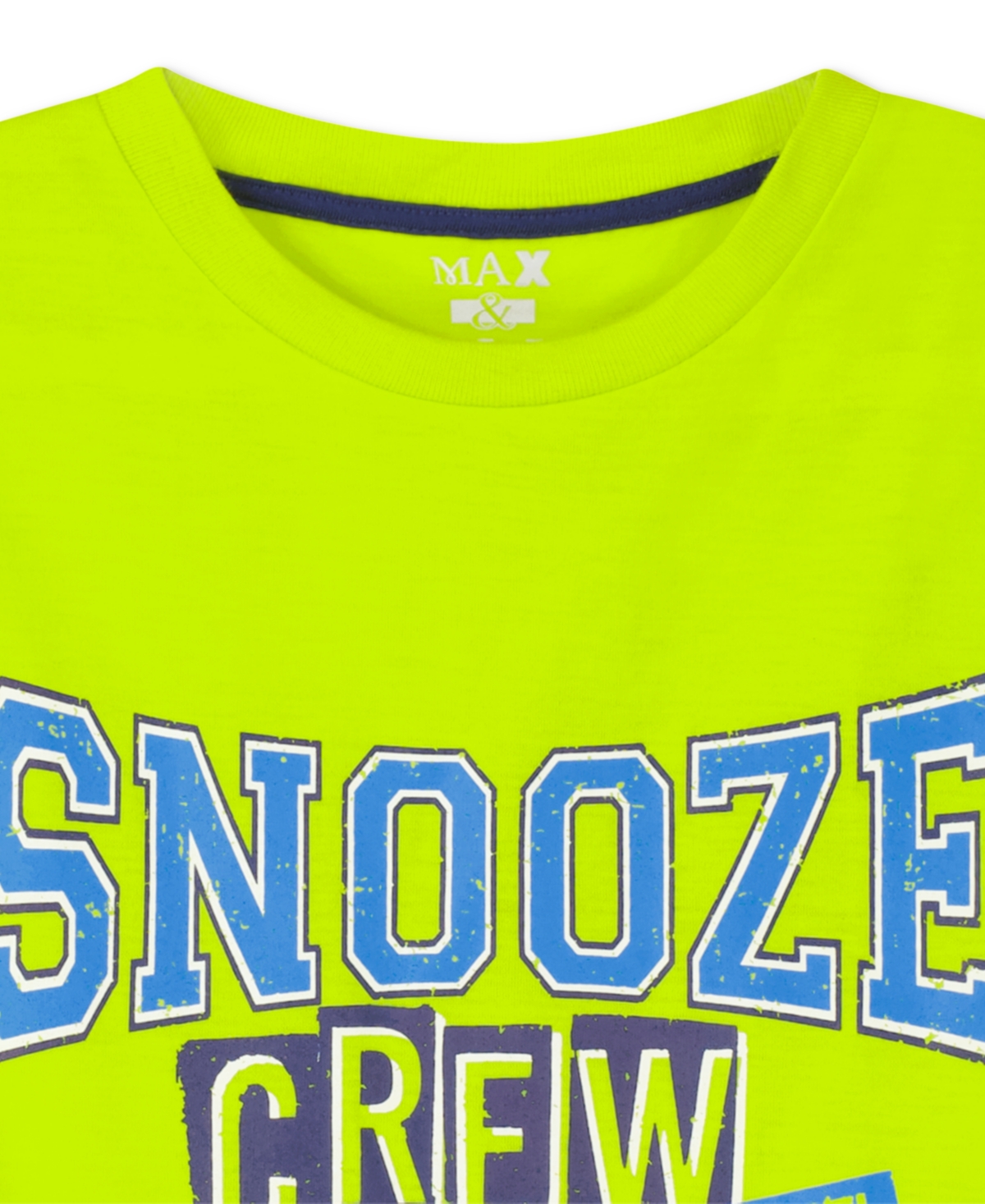 Max and Olivia Boys 2-Pc.Snooze Tee & Short Pajama Set - Lime