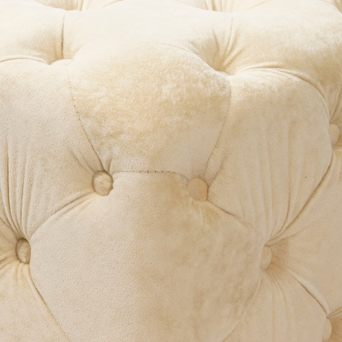 Streamdale Furniture Beige Velvet Ottoman & Table Set