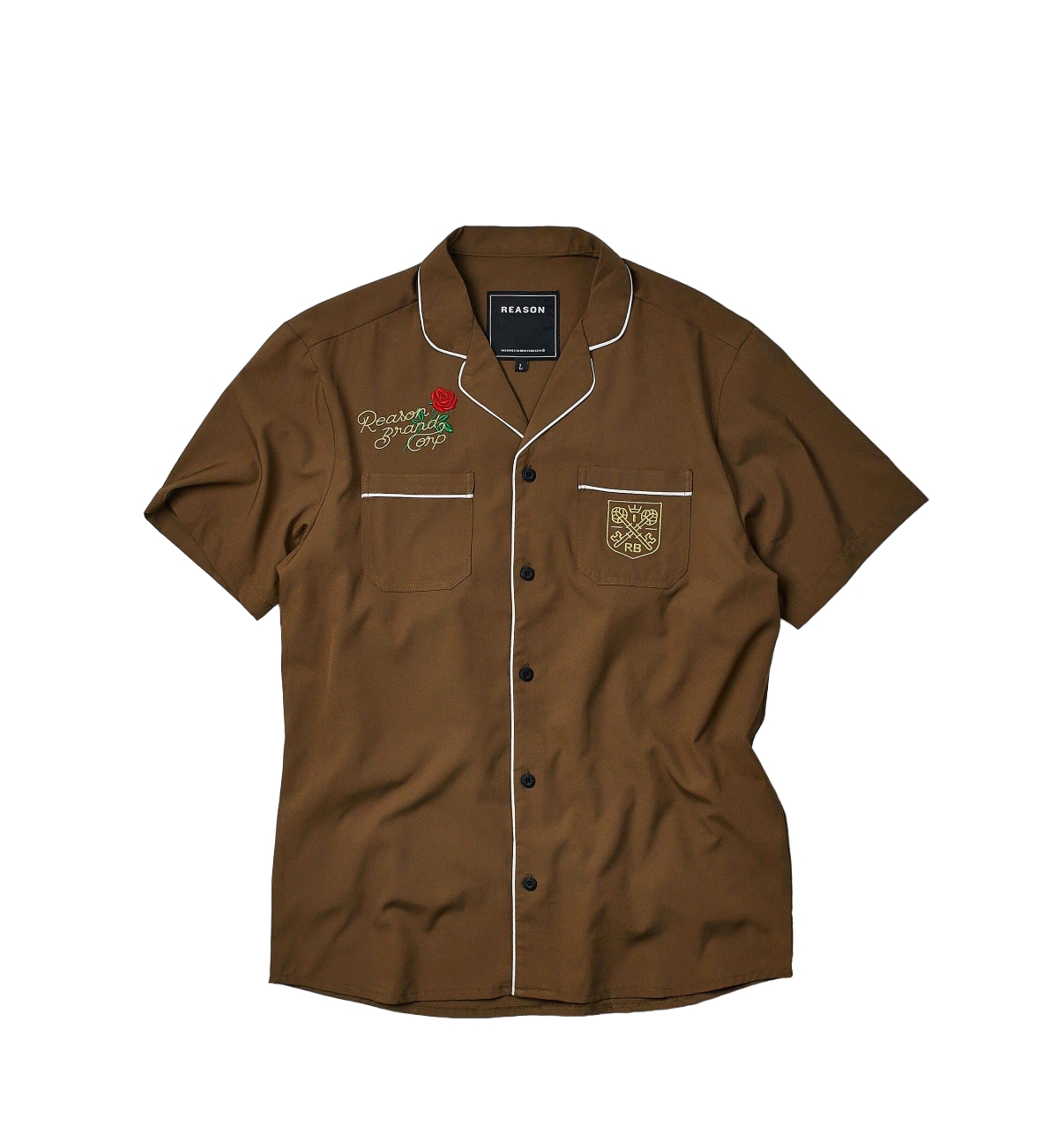 Shop Reason Clubmaster Men's Shirt In Brown