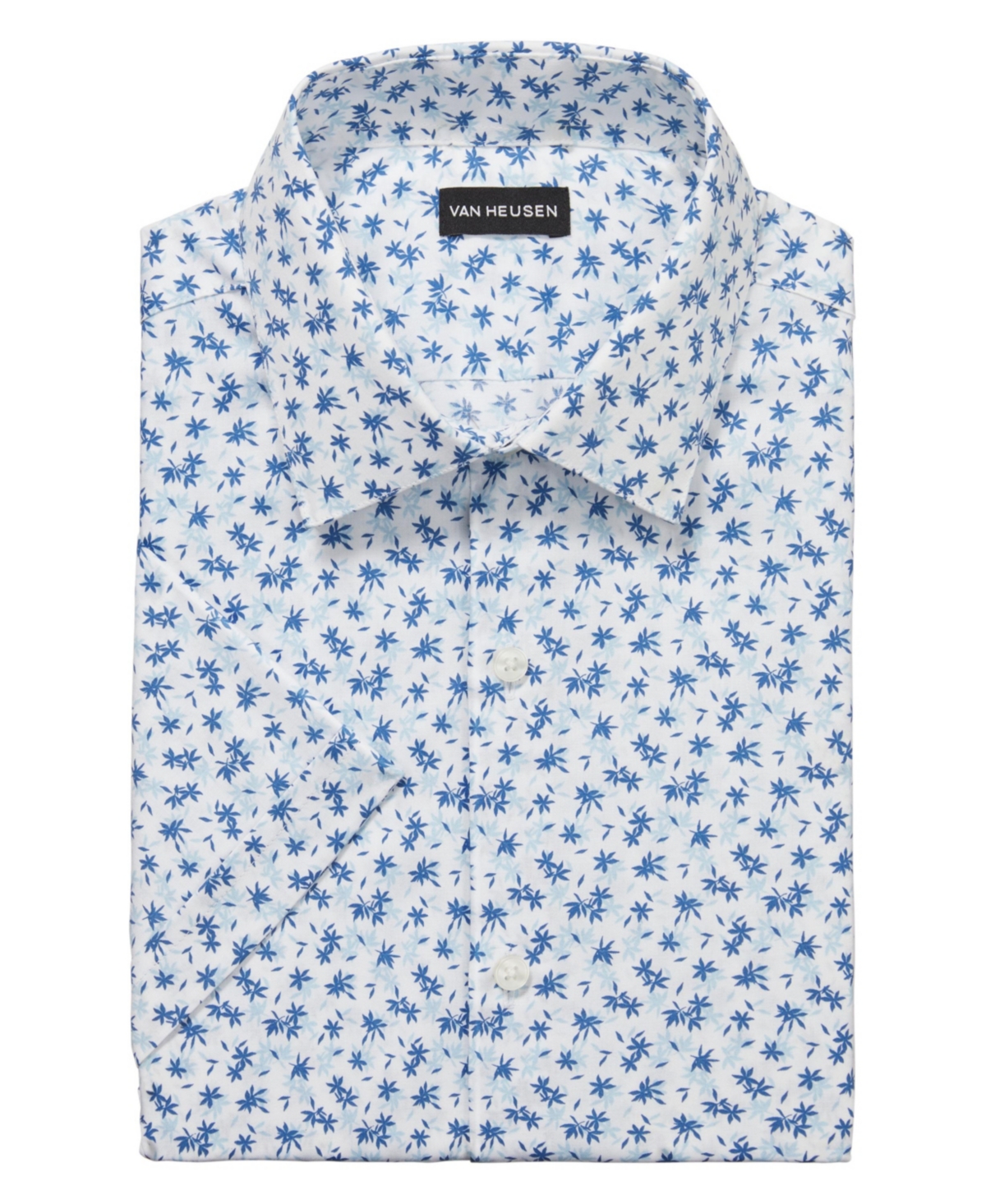 Van Heusen Men's Flex Collar Slim Fit Short Sleeve Dress Shirt