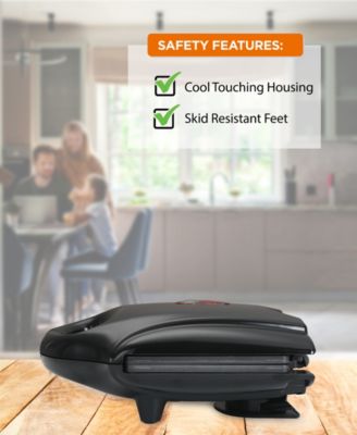 Commercial Chef Waffle Maker, Nonstick Mini Waffle Maker, Easy-to-Clean Electric Waffle Iron for Breakfast Waffles with Cool Touch Housing Power on Light Thermostat