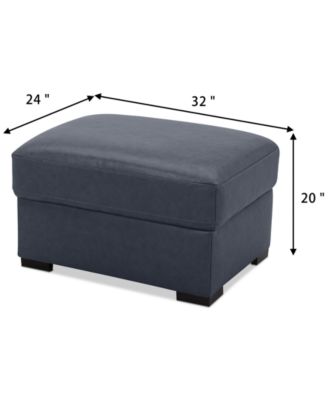 Radley 32"  Leather Ottoman