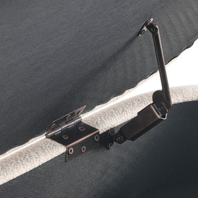  Ottoman Oval Storage Bench, Rubberwood Legs