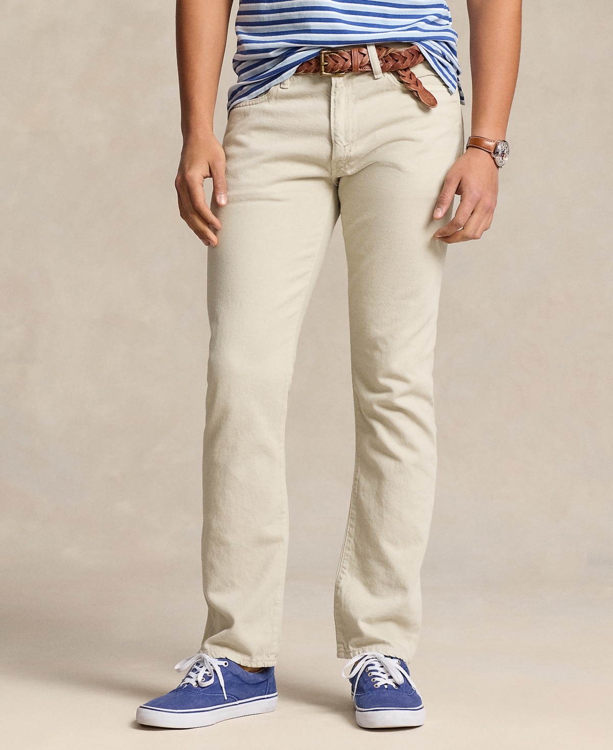 Shop Polo Ralph Lauren Men's Varick Slim Straight Garment-dyed Jeans In Stoneware Grey
