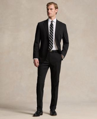 폴로 랄프로렌 Polo Ralph Lauren Mens Performance Stretch Twill Suit Trousers,Black