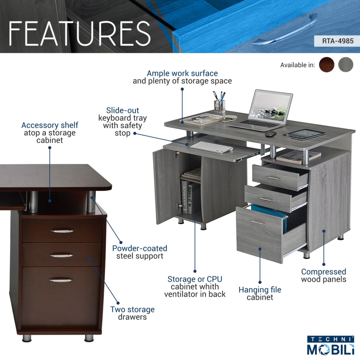 Streamdale Complete Workstation Computer Desk With Storage