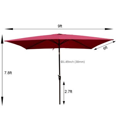 Streamdale 6x9ft Patio Umbrella with Tilt