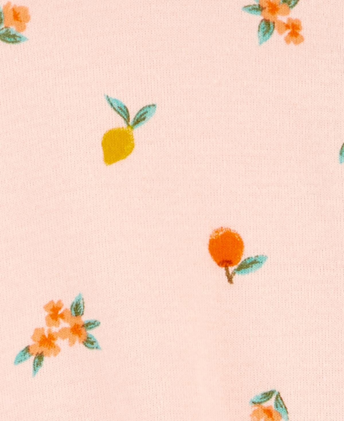 Shop Carter's Baby Girls Peach-print Snap-up Cotton Romper