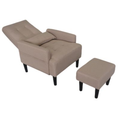 Modern Fabric Sofa, Chair, Ottoman Trio