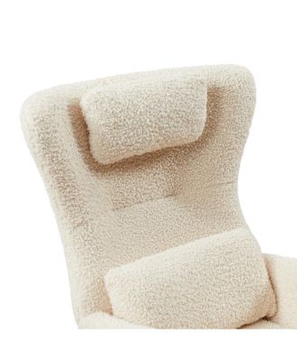 Simplie Fun Rocking Chair Nursery, Modern Rocking Chair With High Backrest