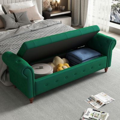 63" Bed Bench Velvet