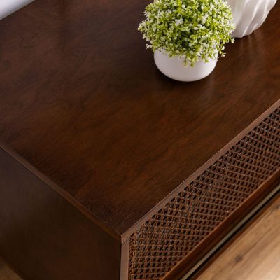 Streamdale Mid Century Modern Rattan TV Stand for 65" TV