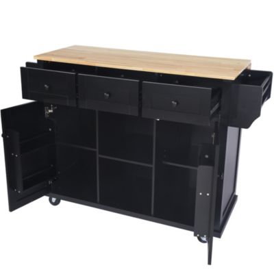 Multifunctional Storage and Wheels Kitchen Cart