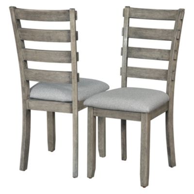 Streamdale Rubberwood Dining Set with Wood Grain Table Top (6 pcs)