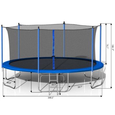Streamdale 14FT Trampoline (Steel Tube, Ladder)