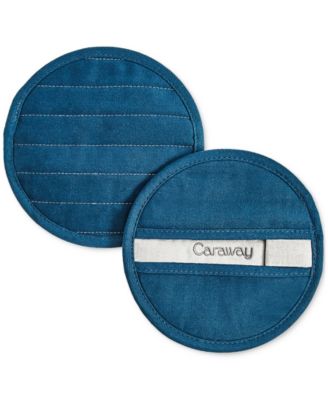 2-Piece Cotton Solid-Color Round Potholder Set