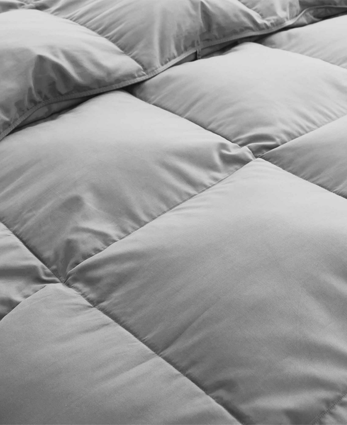 Unikome All Season White Goose Down Fiber Comforter, Twin In Dark Gray