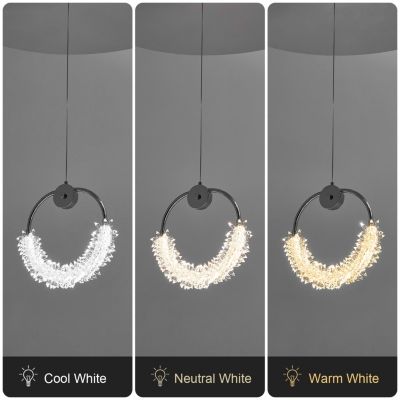 Modern Crystal Chandelier Bedside Lamp Cristal LED Hanging Bar Lighting Chandelier