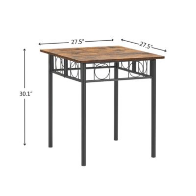 Folding Dining Table with Wheels, Storage, and Drawers