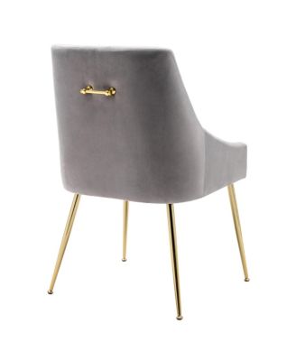 Upholstered Performance Velvet Accent Chair With Metal Leg