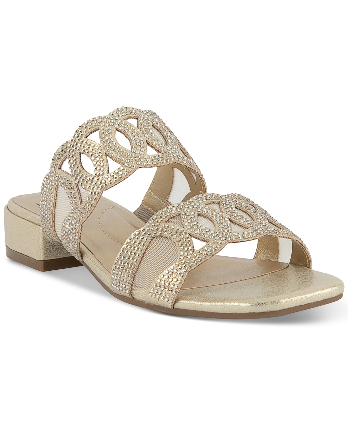 Vandela Slip-On Cutout Sandals, Created for Macy's - Light Gold