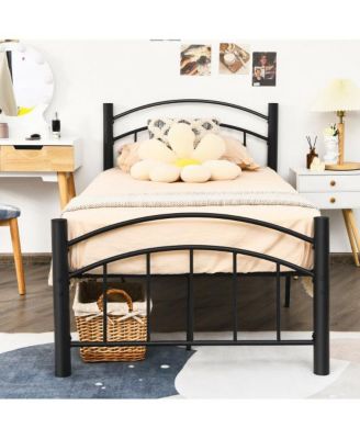 Modern Platform Bed with Headboard and Footboard