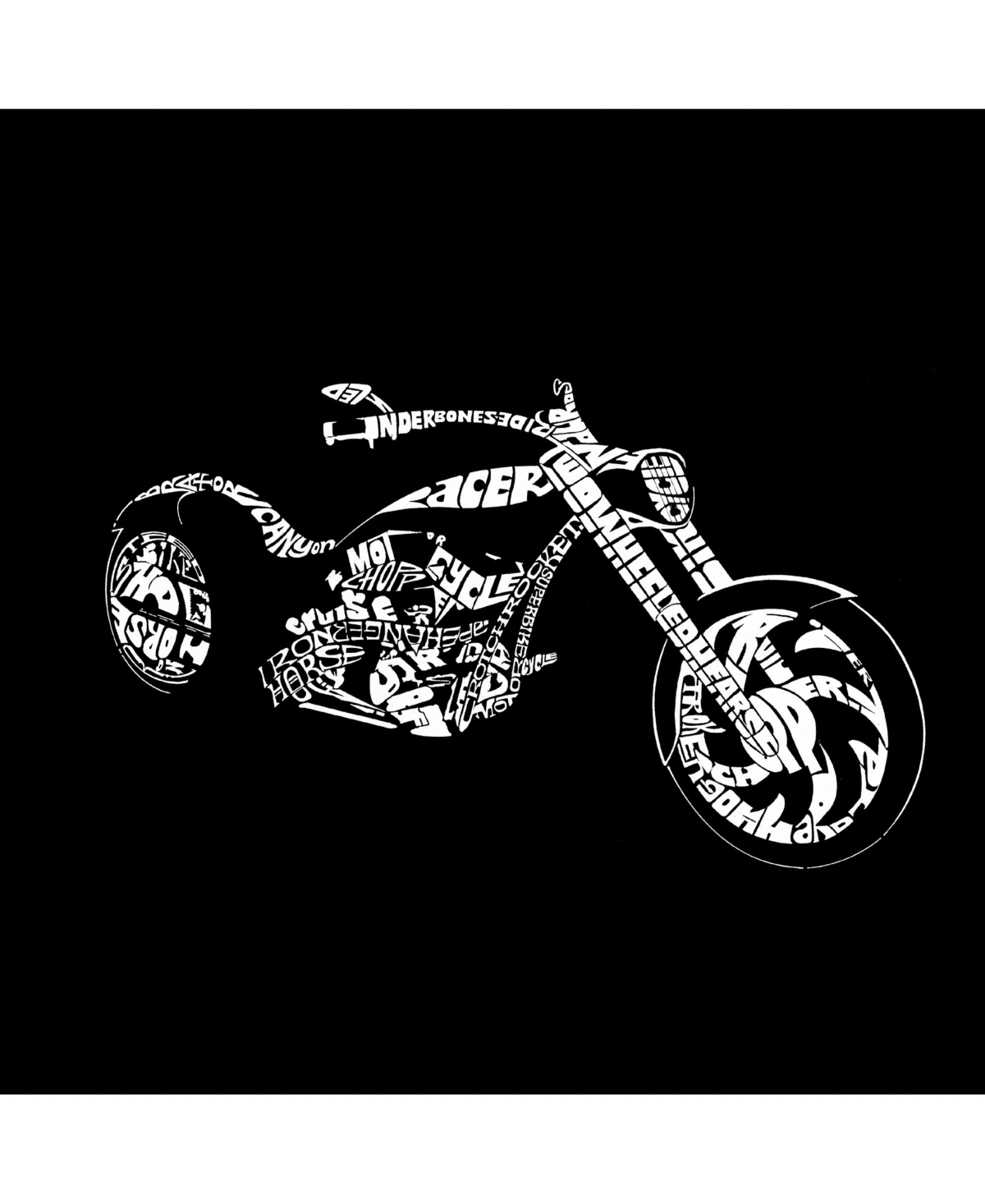 La Pop Art Boys Word Art Long Sleeve - Motorcycle