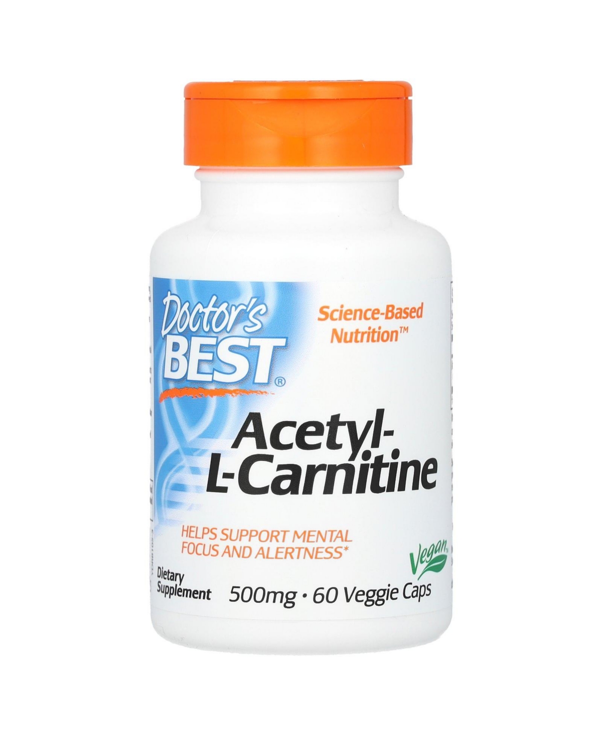 Acetyl-l-Carnitine 1 000 mg - 60 Veggie Caps (500 mg per Capsule) - Assorted Pre-pack (See Table
