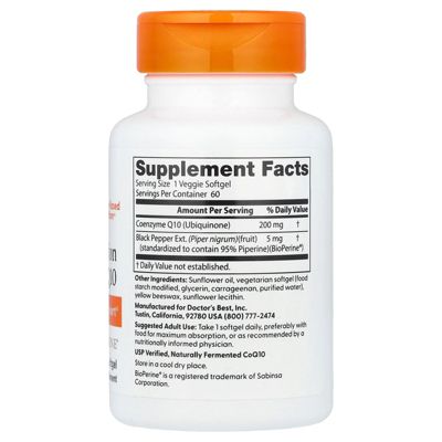 High Absorption CoQ10  -  60 Veggie Softgel