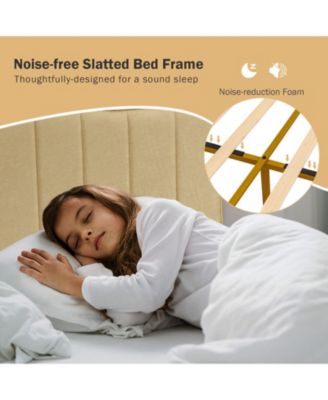 Upholstered Bed Frame with Quilted Headboard