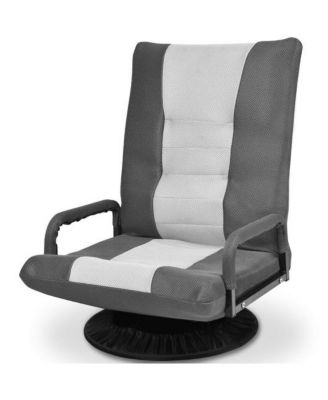 6-Position Adjustable Swivel Folding Gaming Floor Chair