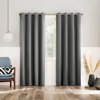 Brandon Magnetic Closure Room Darkening Grommet Curtain Panel Pair