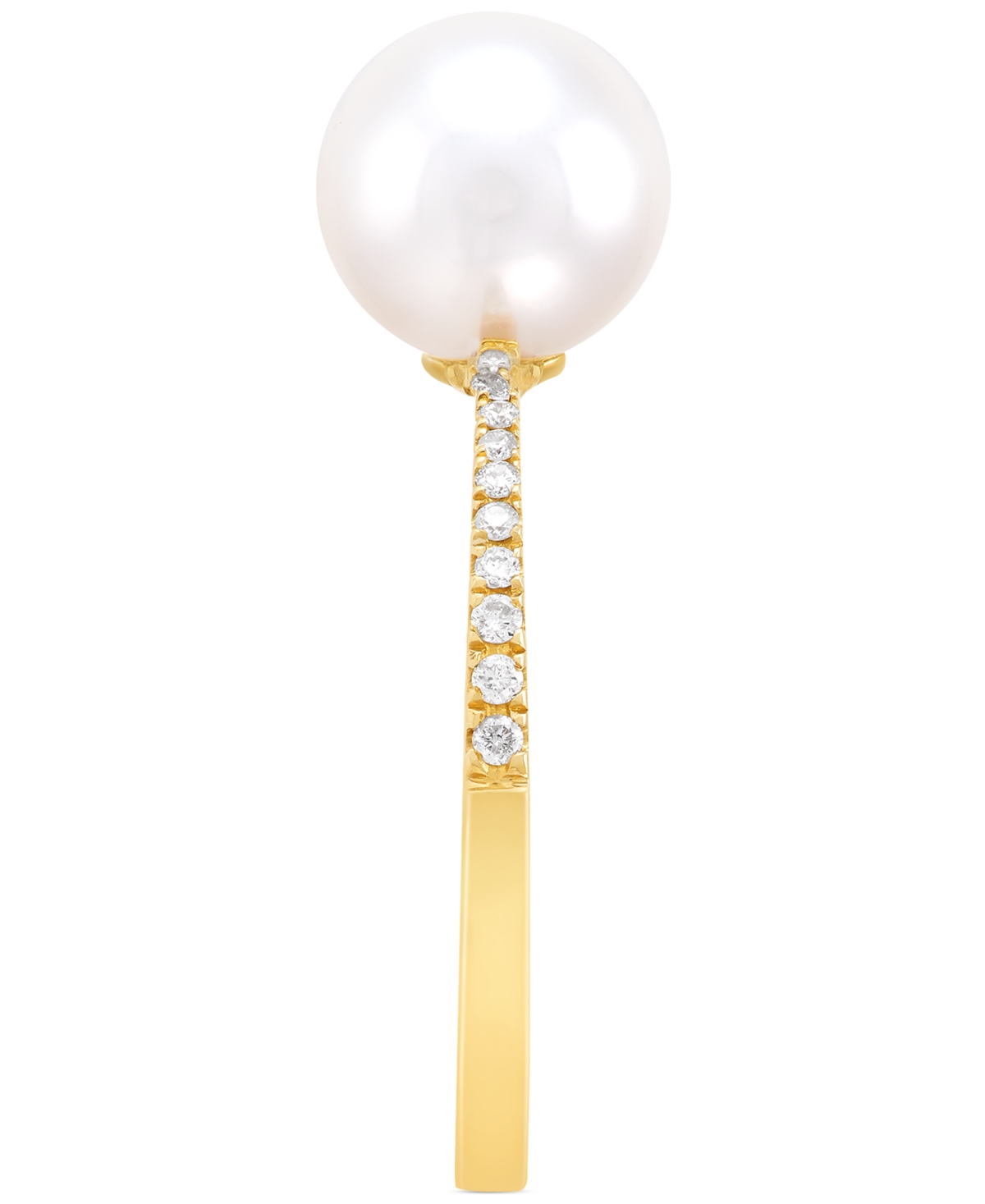 Honora Cultured Freshwater Pearl (8mm) & Diamond (1/10 ct. t.w.) Ring in 10k Gold