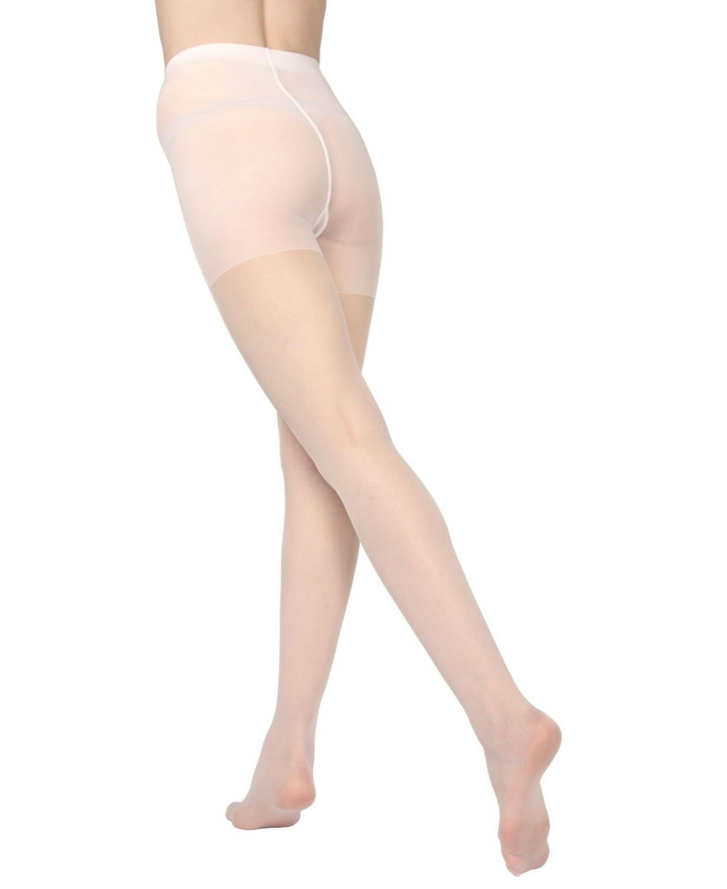 Женские колготки MeMoi Essential Control Top Satin Sheer Pantyhose, цвет: Бежевый — фото 2
